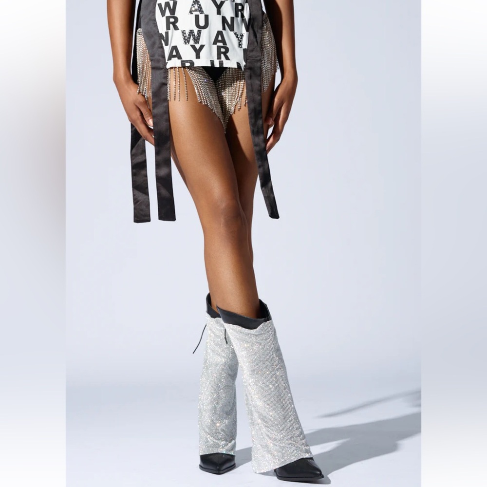 DOLLS KILL x AZALEA WANG JACLYN-BLACK STILETTO BOOT - SIZE 8 - NIB